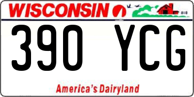 WI license plate 390YCG