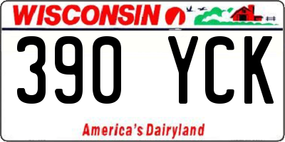 WI license plate 390YCK