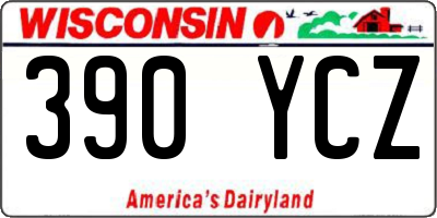 WI license plate 390YCZ