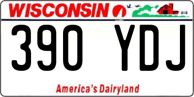 WI license plate 390YDJ