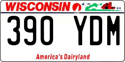 WI license plate 390YDM