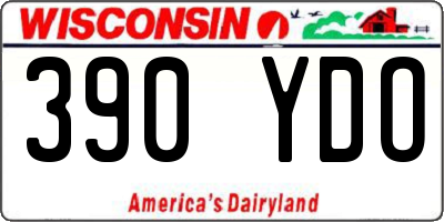 WI license plate 390YDO