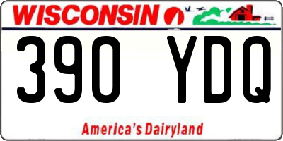 WI license plate 390YDQ