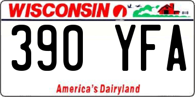 WI license plate 390YFA
