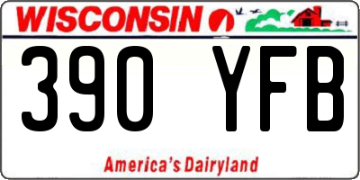 WI license plate 390YFB