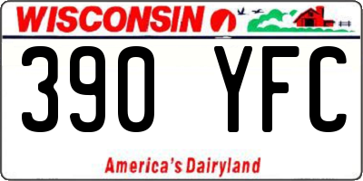 WI license plate 390YFC