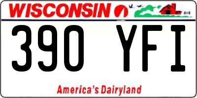 WI license plate 390YFI