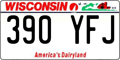 WI license plate 390YFJ