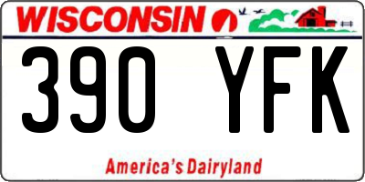 WI license plate 390YFK