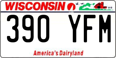 WI license plate 390YFM