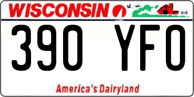 WI license plate 390YFO