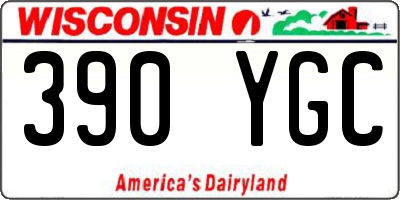 WI license plate 390YGC