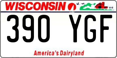 WI license plate 390YGF