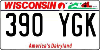 WI license plate 390YGK