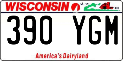 WI license plate 390YGM