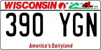 WI license plate 390YGN