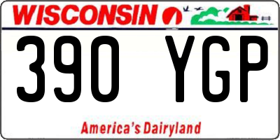 WI license plate 390YGP