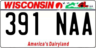 WI license plate 391NAA