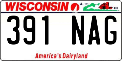 WI license plate 391NAG