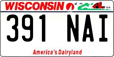 WI license plate 391NAI