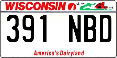 WI license plate 391NBD