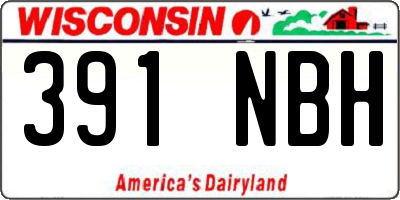 WI license plate 391NBH