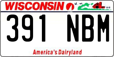 WI license plate 391NBM