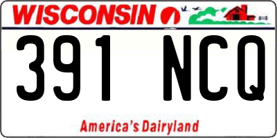 WI license plate 391NCQ