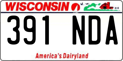 WI license plate 391NDA