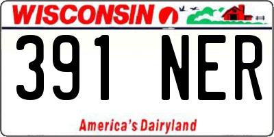 WI license plate 391NER
