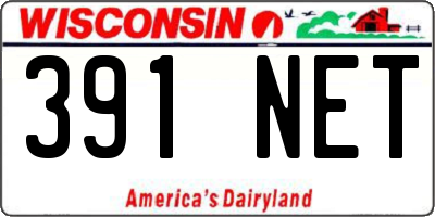WI license plate 391NET