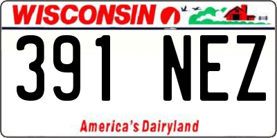 WI license plate 391NEZ