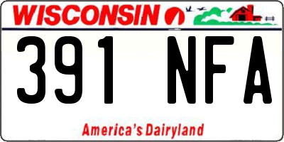 WI license plate 391NFA