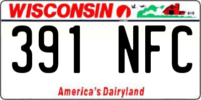 WI license plate 391NFC