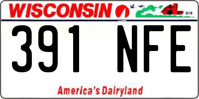 WI license plate 391NFE