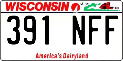 WI license plate 391NFF