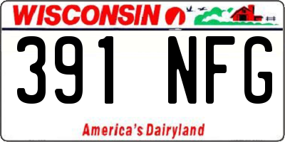 WI license plate 391NFG