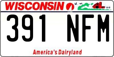 WI license plate 391NFM