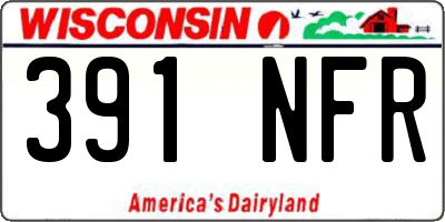 WI license plate 391NFR