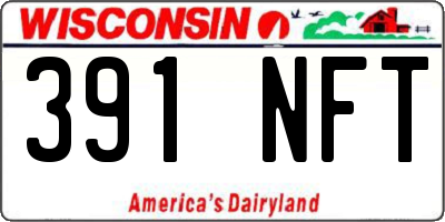 WI license plate 391NFT