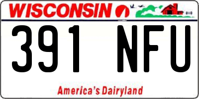WI license plate 391NFU
