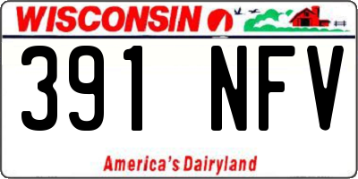 WI license plate 391NFV