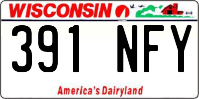 WI license plate 391NFY