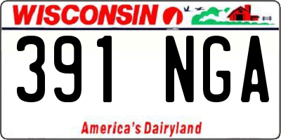 WI license plate 391NGA