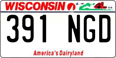 WI license plate 391NGD