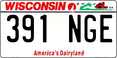 WI license plate 391NGE