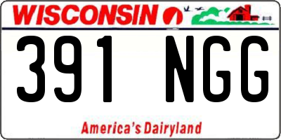 WI license plate 391NGG