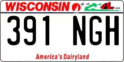 WI license plate 391NGH