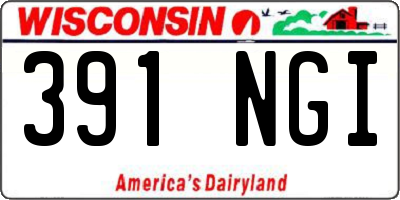 WI license plate 391NGI