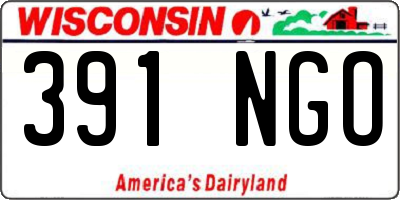 WI license plate 391NGO